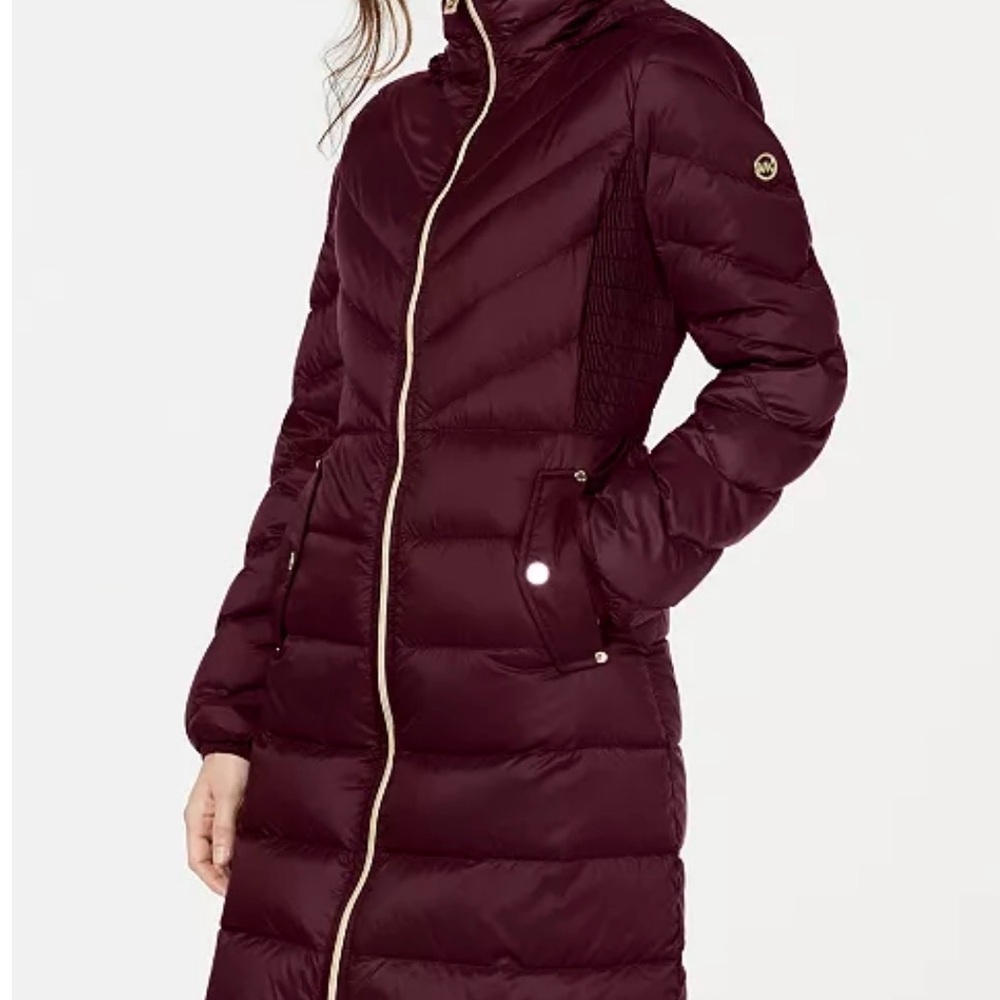 Michael Kors Deep Burgundy Puffer Jacket